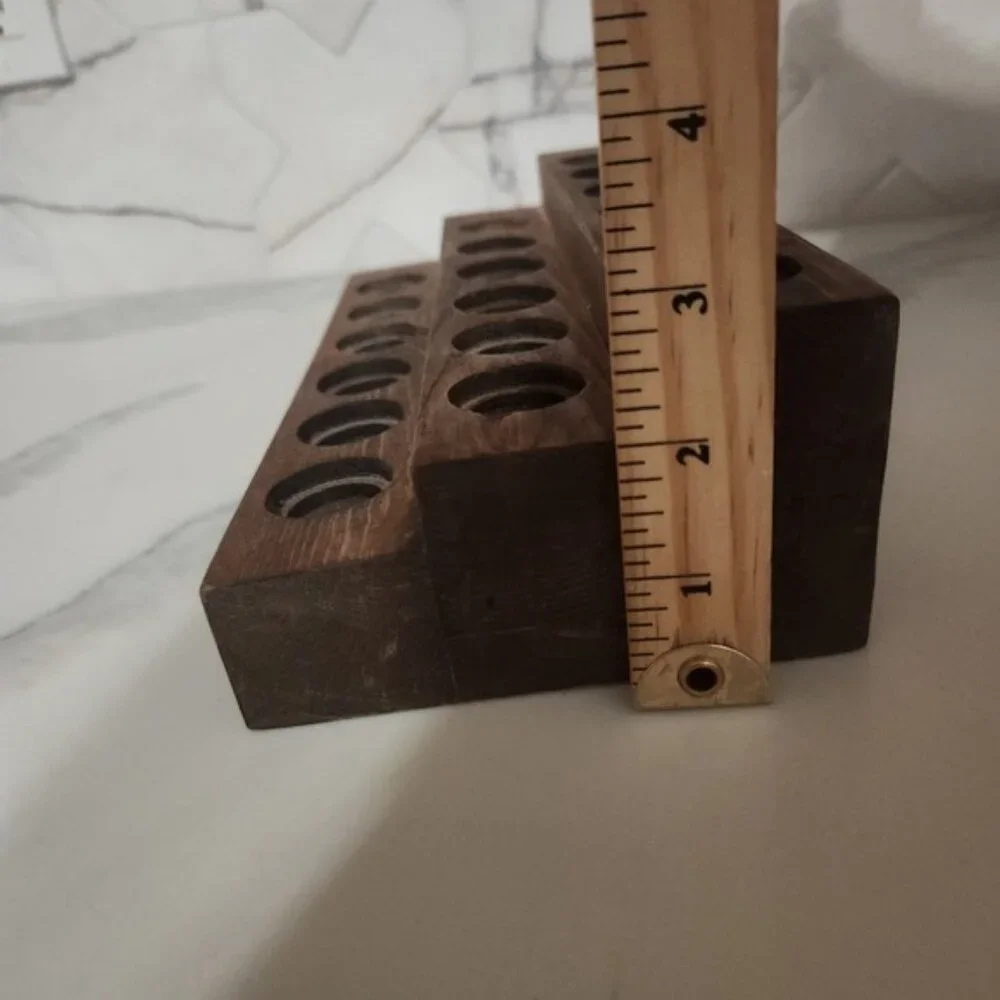Rustic Wood Essential Oil Rack 3 Tier 18 Bottle‎ Display Shelf Nature's Living